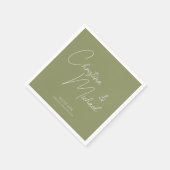 Basil ・ Handgeschriebenes Skript Serviette (Ecke)