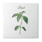 Basil Herb Grüne Küche Kulinarisches Grün Rustikal Fliese (Vorderseite)