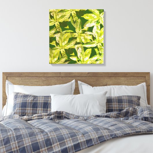 Basil Herb, Küche Kunst, überzogene Canvas Leinwanddruck (Insitu (Schlafzimmer))