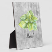 Basil Herb Watercolor Illustration Fotoplatte (Seite)