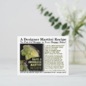 Basil Infused Gin Cucumber Martini Rezept Postkart Postkarte (Stehend Vorderseite)
