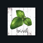 BASIL LEAF Weißholz Rustikales Bauernhaus Küche Leinwanddruck<br><div class="desc">Canvas Print</div>