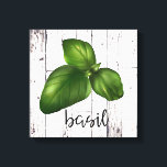 BASIL LEAF Weißholz Rustikales Bauernhaus Küche Leinwanddruck<br><div class="desc">Canvas Print</div>