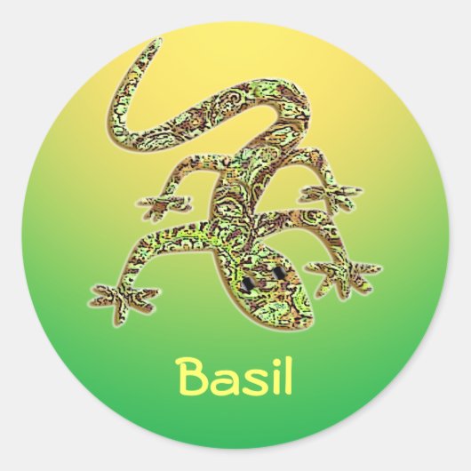 Basil Lizard Salamander Gecko Sticker (Vorderseite)