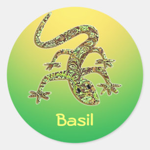 Basil Lizard Salamander Gecko Sticker