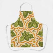 Basil Pattern Kitchen Apron Schürze (Vorderseite)