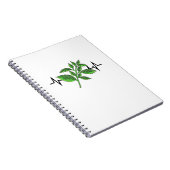 Basil Pflanze Heartbeat Notizblock (Rechte Seite)