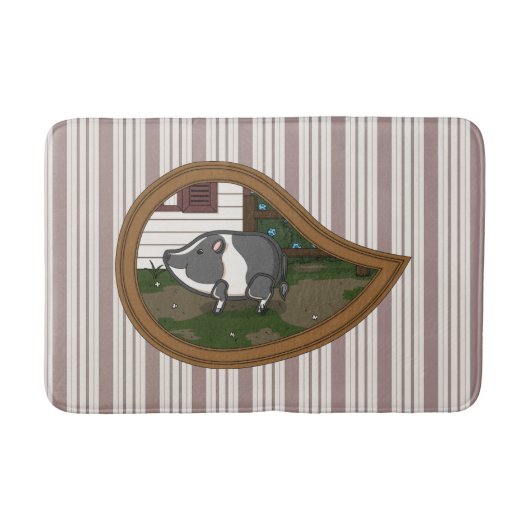 Basil the Pig Bath Mat Badematte (Vorderseite)