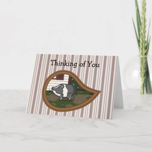 Basil the Pig Card Karte (Vorderseite)