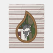 Basil the Pig Fleece Blanket (Vorderseite)