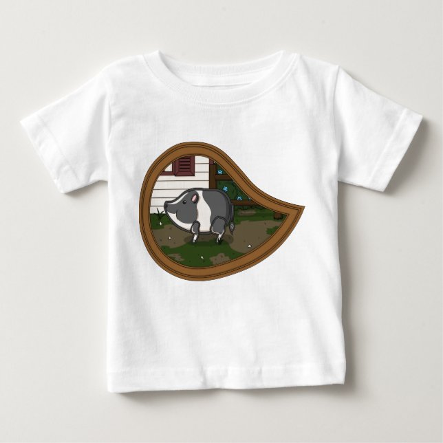 Basil the Pig Kid's and Baby Light Shirt (Vorderseite)