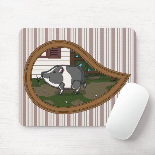 Basil the Pig Mousepad (Mit Mouse)