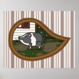 Basil the Pig Poster