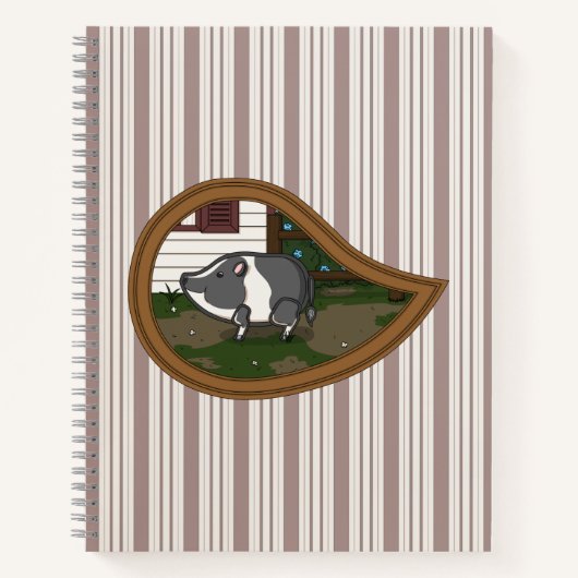 Basil the Pig Spiral Notebook Notizbuch (Vorderseite)