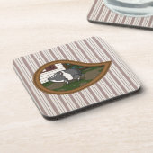 Basil the Pig Square Untersetzer (Linke Seite)