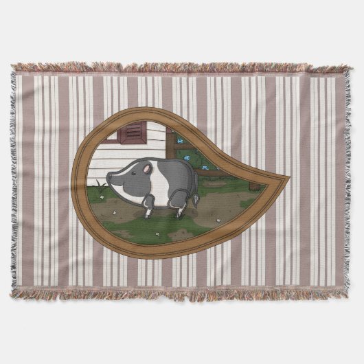 Basil the Pig Throw Blanket Decke (Vorderseite)