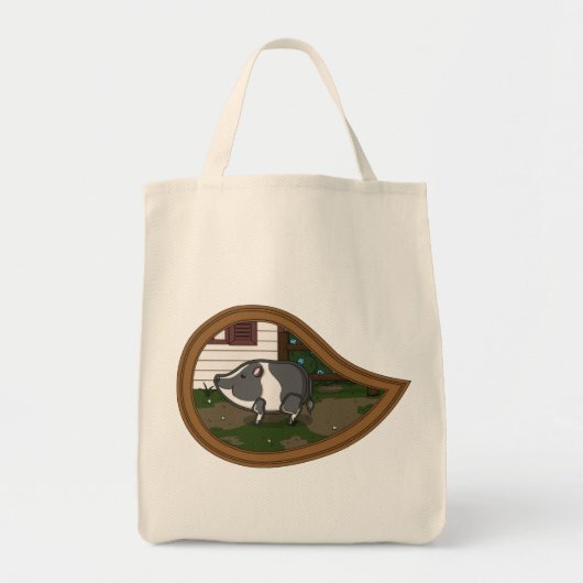 Basil the Pig Tote Bag Tragetasche (Vorne)