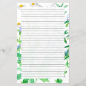 Basil Thyme Herbs Lined Stationery Letter Writing (Rückseite)