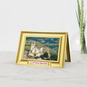 Basilica, Assisi, Italy Feiertagskarte