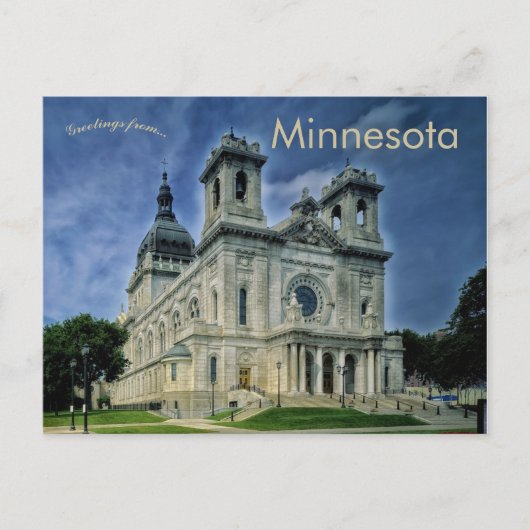 Basilica di San Maria Minneapolis Minnesota Postkarte (Vorderseite)