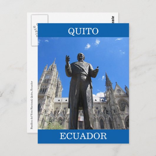 basílica ecuador postkarte (Vorne/Hinten)