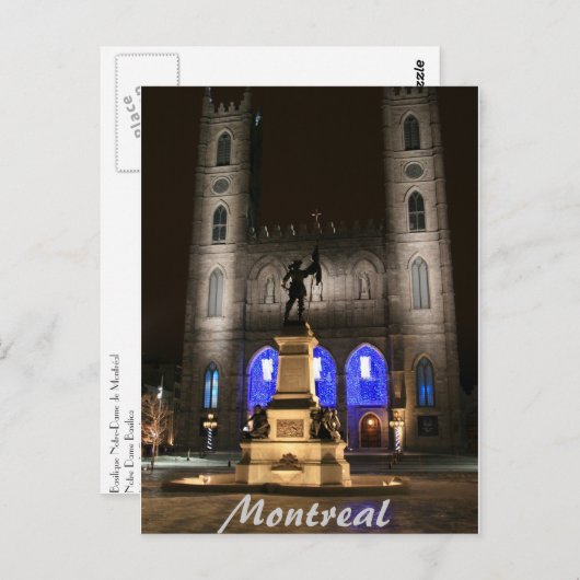 Basilica Montreal Postkarte (Vorne/Hinten)