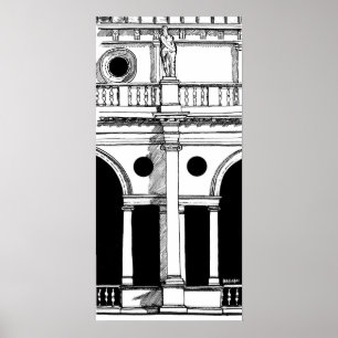 Basilica Palladiana Kunstvoll wandern im Valle Ver Poster