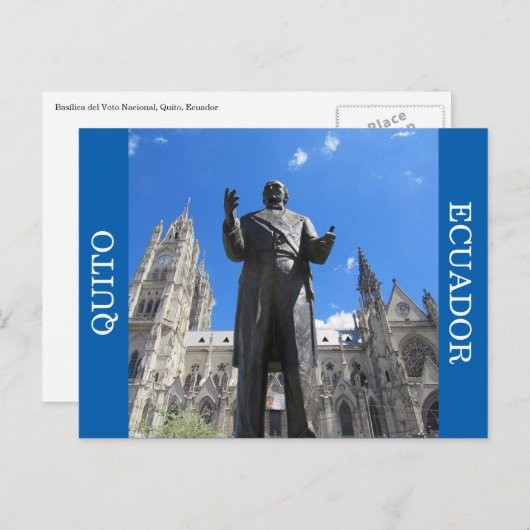 Basílica quito postkarte (Vorne/Hinten)
