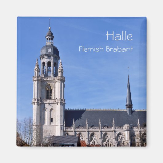 Basilica Sint Martinus in Halle, Belgien Magnet (Vorne)