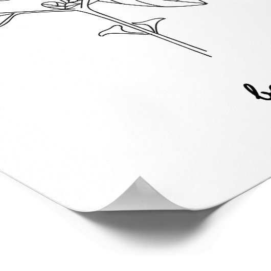 BasiliIllustration Print Poster (Ecke)