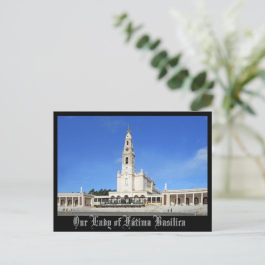 Basilika der Dame von Fátima in Fátima, Portugal Postkarte (Stehend Vorderseite)