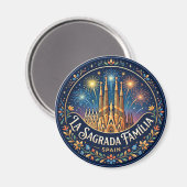 Basilika der Heiligen Familie Spanien Magnet (Vorderseite/Rückseite)