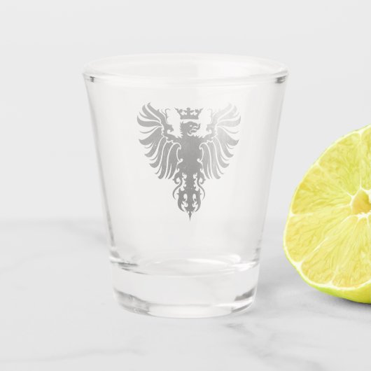 Basilika-Korps-Phoenix-Schnapsglas - Schwarzes Schnapsglas (Rückseite)