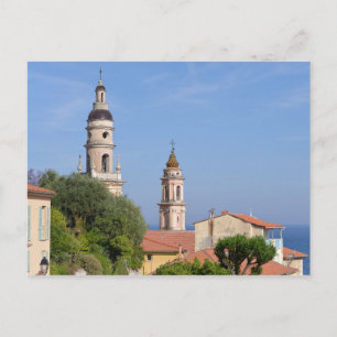 Basilika Menton in Frankreich Postkarte