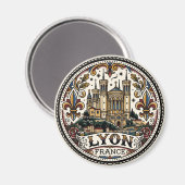 Basilika Notre-Dame de Fourvière Frankreich Magnet (Vorderseite/Rückseite)