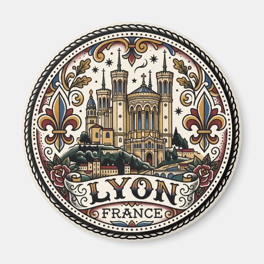 Basilika Notre-Dame de Fourvière Frankreich Magnet (Vorne)