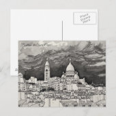 Basilika Sacré-Cœur Postkarte (Vorne/Hinten)