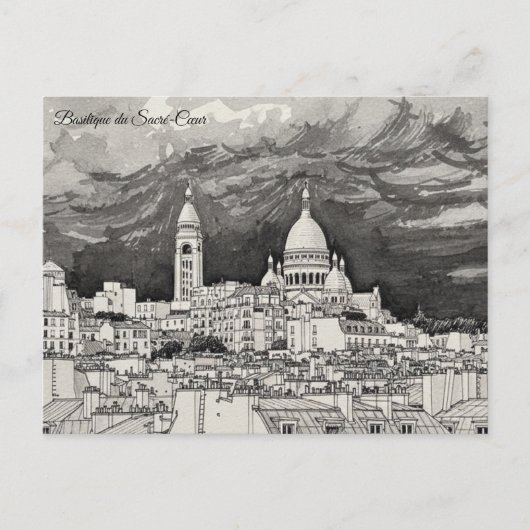 Basilika Sacré-Cœur Postkarte (Vorderseite)