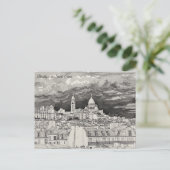 Basilika Sacré-Cœur Postkarte (Stehend Vorderseite)