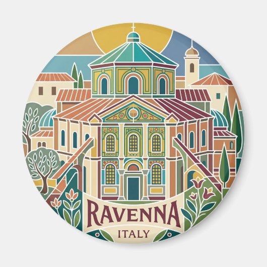 Basilika San Vitale Italien Magnet (Vorne)
