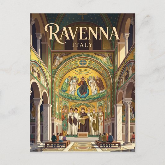 Basilika San Vitale Italien Postkarte (Vorderseite)