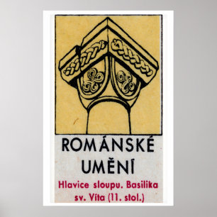 Basilika-Säule - Streichholzschachtel-Druck - Tsch Poster