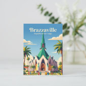 Basilika St. Anne Republik Kongo Postkarte (Stehend Vorderseite)