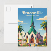 Basilika St. Anne Republik Kongo Postkarte (Vorne/Hinten)