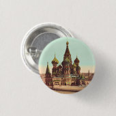 Basilika St. Basil, Roter Platz Moskau Button (Vorne & Hinten)
