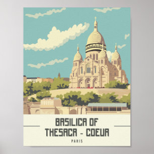 Basilika von Thesaca Coeur Paris Reiseort Poster