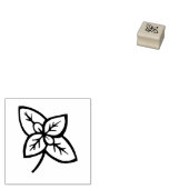 Basilikum Blätter Kräutergarten Gemüsepflanze Lino Gummistempel (Stempel)