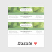 Basilikum Essenzielle Öle Duftflasche Etikett (Blatt)