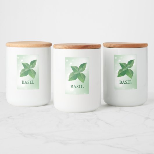 Basilikum-Kräuterlabel Lebensmitteletikett (Flaschen)