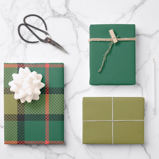 Basilikum- und Oregano-Geschenkpapier-Set mit 3 fl Geschenkpapier Set (Vorderseite)